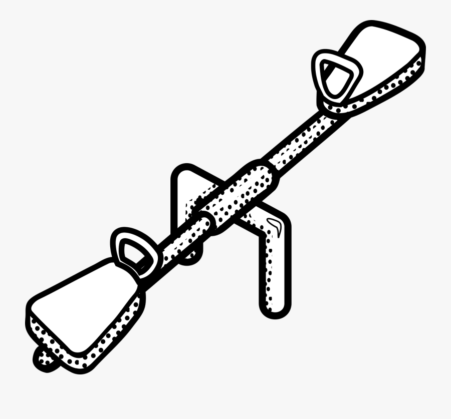 Playground, Seesaw, Teeter, Toys - Seesaw Clipart Black And White, Transparent Clipart