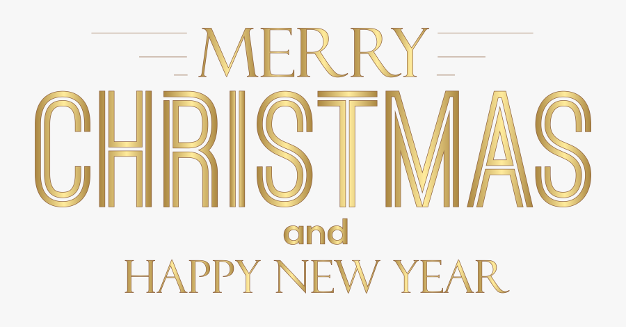 Merry Christmas And Happy New Year Text Png Clip Art - Merry Christmas And Happy New Year Png, Transparent Clipart