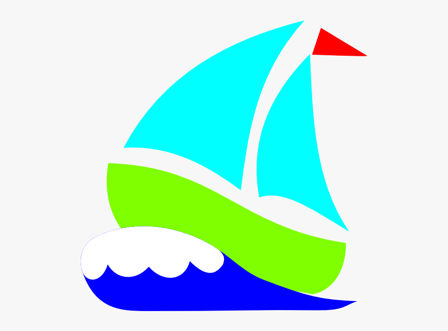 Cartoon Sailboat Clipart - Clip Art, Transparent Clipart
