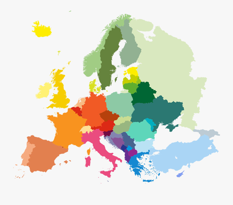 Europe Map Clipart - Average Height Woman Europe, Transparent Clipart