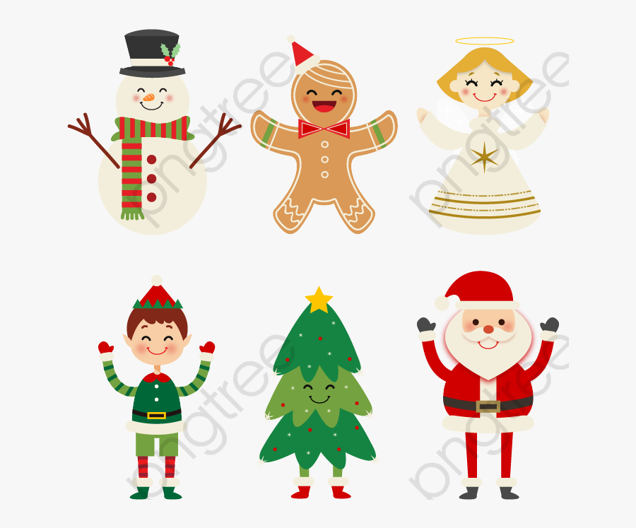 Happy Christmas Characters - Personajes De La Navidad, Transparent Clipart