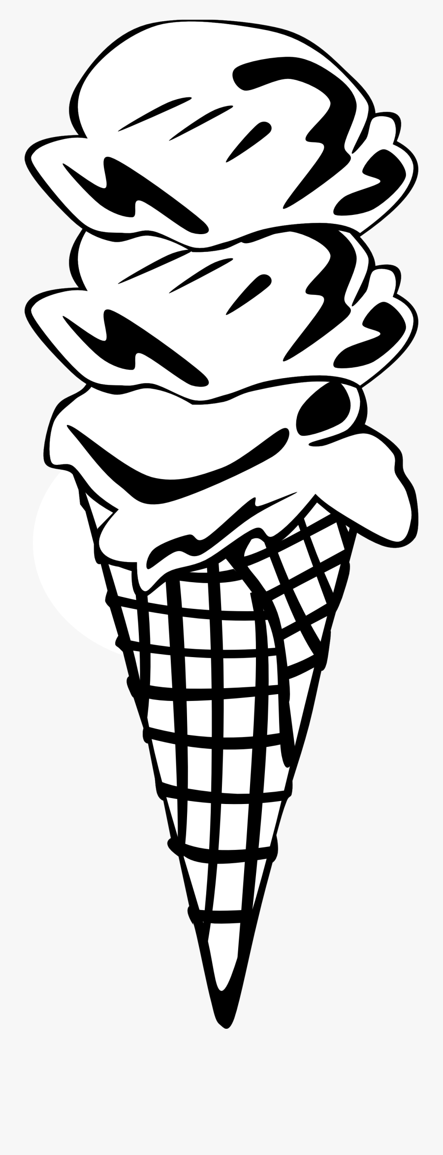 Clip Art Ice Cream Clipart Black And White, Transparent Clipart