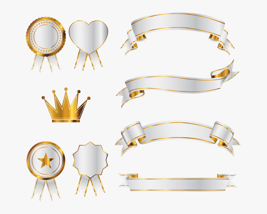 Gold Photography Euclidean Vector Banner Icon Clipart - Topo De Bolo Desenho, Transparent Clipart