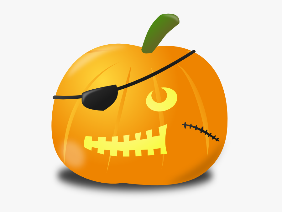 Pirate Pumpkin Clip Art At Clker - Sad Jack O Lantern, Transparent Clipart