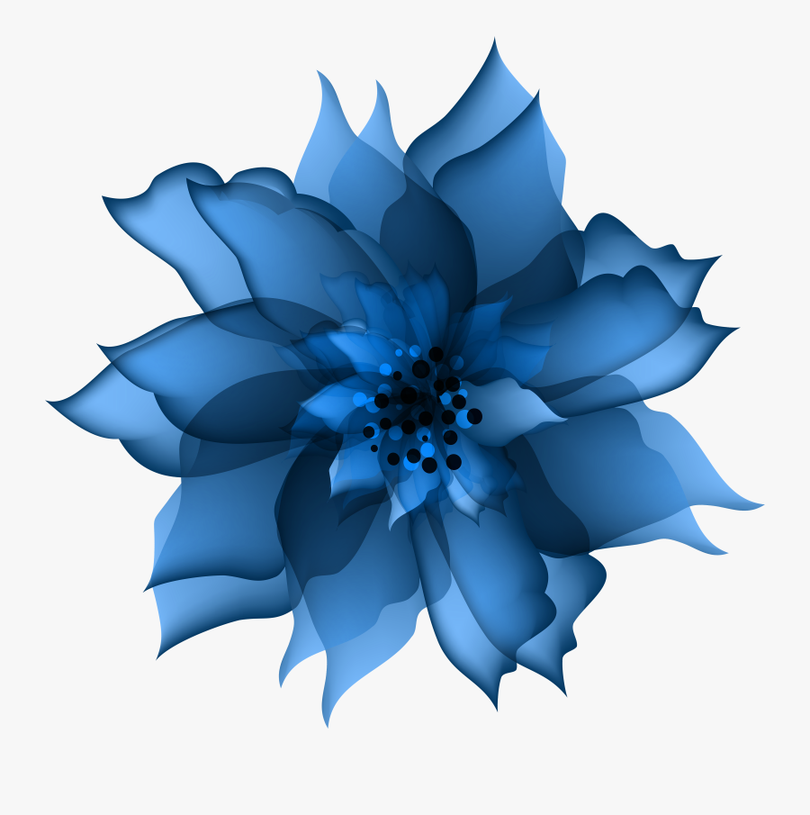 Transparent Flower Crown Clipart - Blue Flower No Background, Transparent Clipart