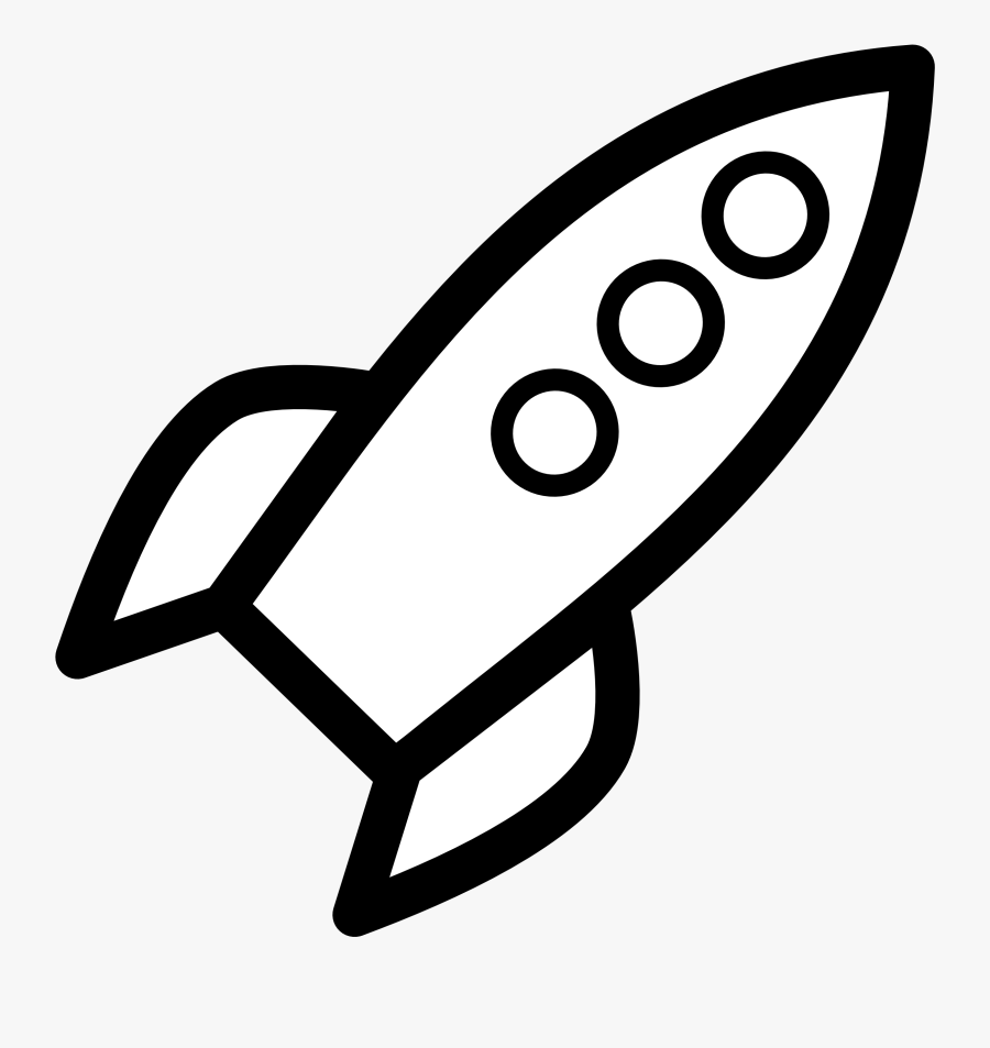 Rocket - Clipart - Black - And - White - Rocket Black And White, Transparent Clipart