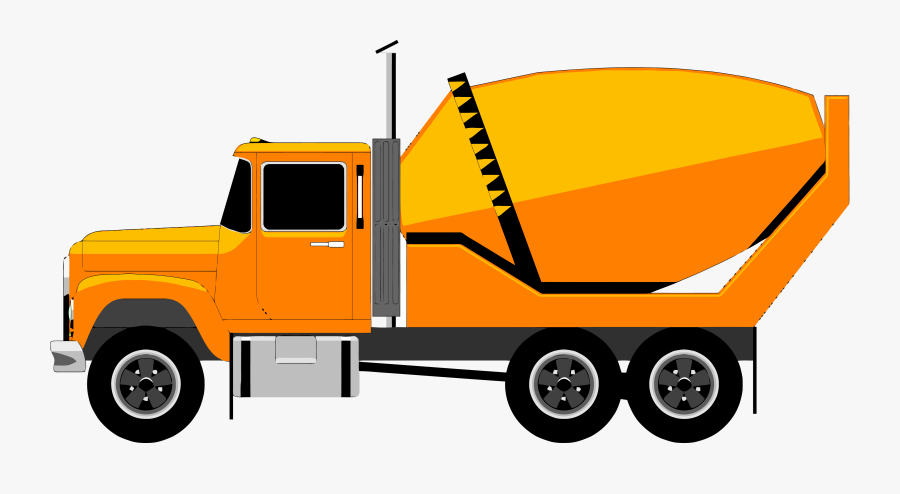 Construction Clipart Construction Machine - Cement Mixer Truck Clipart, Transparent Clipart