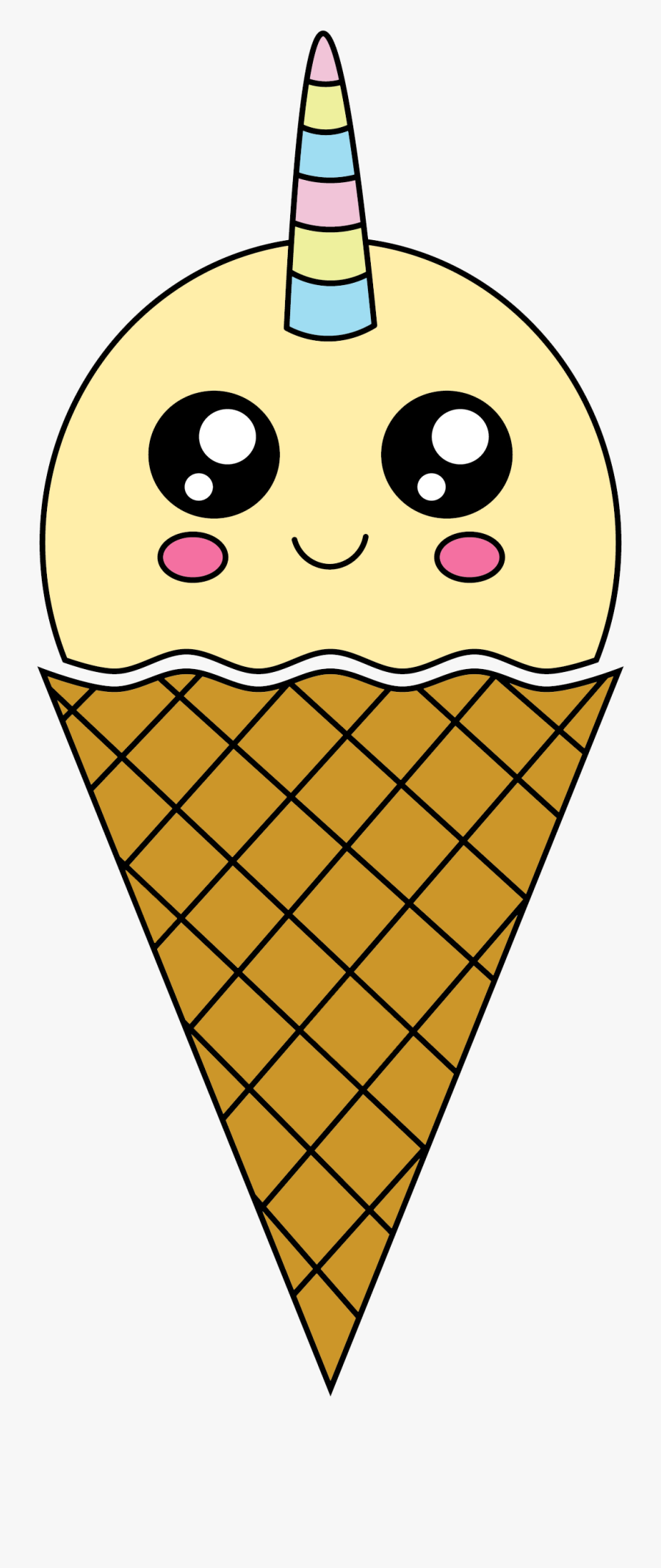 Free Cute Unicorn Ice Cream - Cute Pictures Of Ice Cream, Transparent Clipart