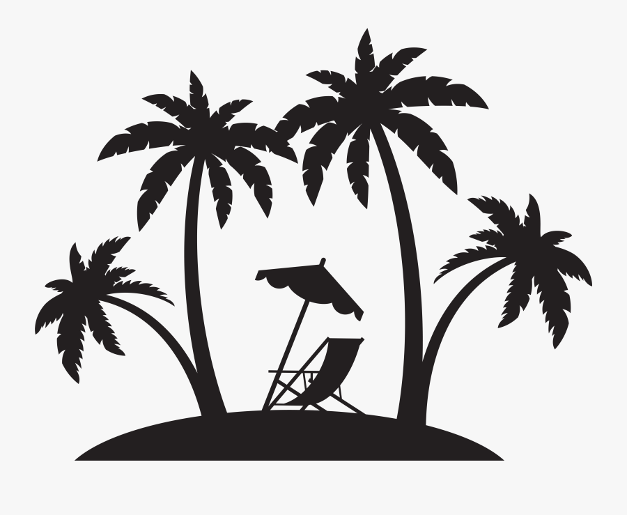 Clipart Beach Silhouette, Transparent Clipart