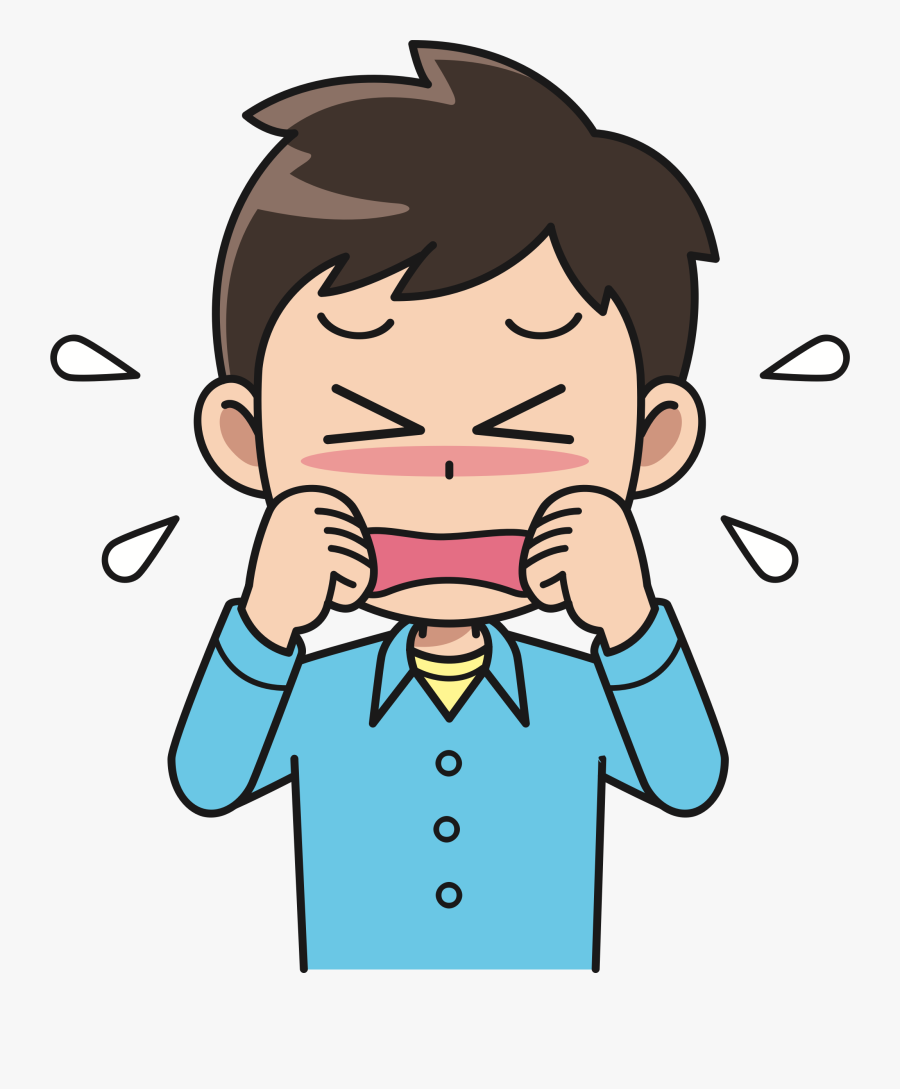 Student Clipart Crying - Boy Thinking Clipart Gif, Transparent Clipart