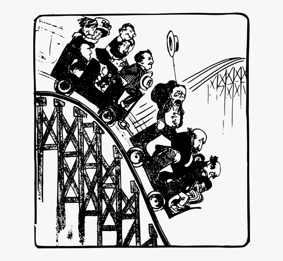 Human Behavior,recreation,art - Clip Art People On A Roller Coaster, Transparent Clipart