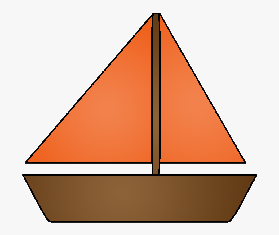 Sailboat Clipart Cute - Sailboat Clipart Orange, Transparent Clipart