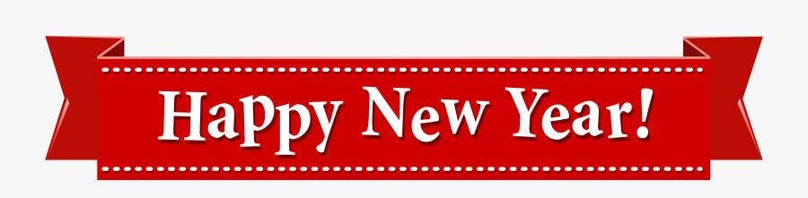 Happy New Year Banner Transparent Clip Art Image - Postage Stamp, Transparent Clipart