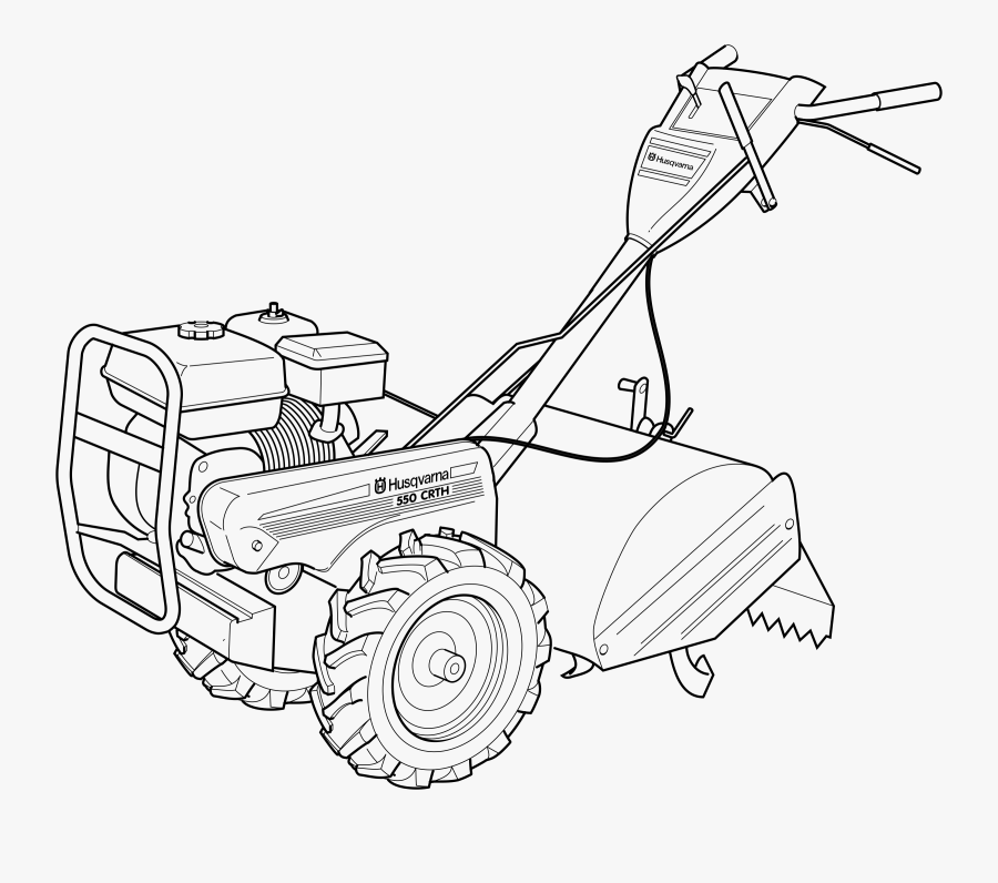 Lawnmower Clipart Vector - Hand Tractor Clipart, Transparent Clipart