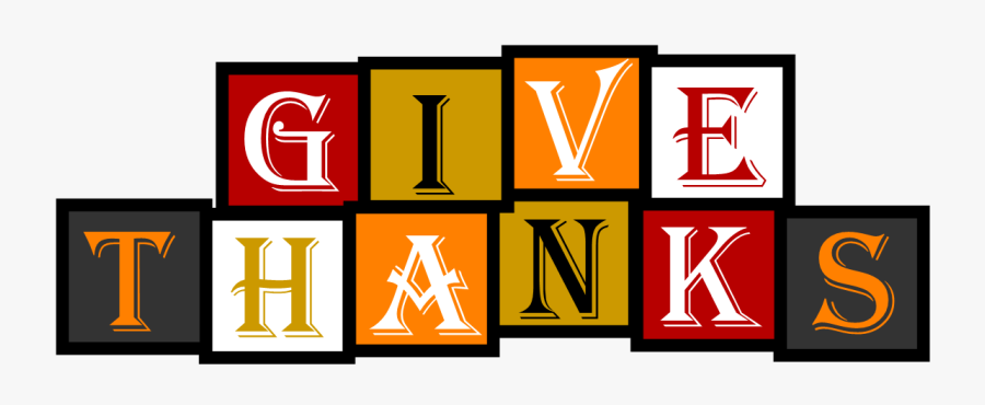 Give Thanks Banner Clipart - Graphic Design, Transparent Clipart