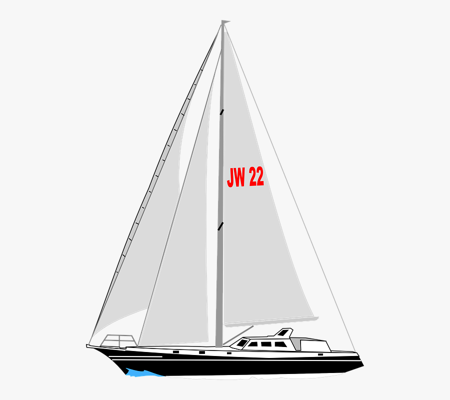 Boat Free Vector Graphic - Парусная Лодка Png, Transparent Clipart