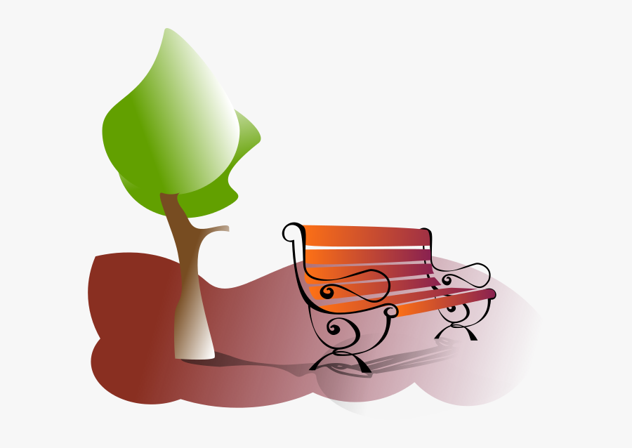 A Drawing Of A Fancy Old-fashioned Park Bench And A - Park, Transparent Clipart