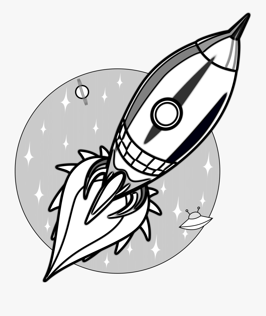 Rocket Clipart Black And White, Transparent Clipart