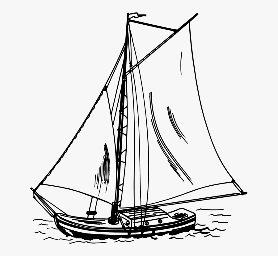 Drawing Sailboats Clipart - Clipart Sail Boat Drawing, Transparent Clipart