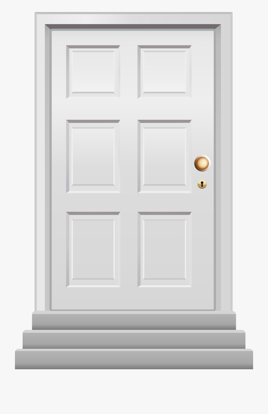 Front Door White Png Clip Art - Home Door, Transparent Clipart