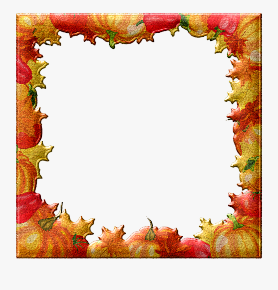Transparent October Border Clipart - Fall Leaves Powerpoint Background, Transparent Clipart