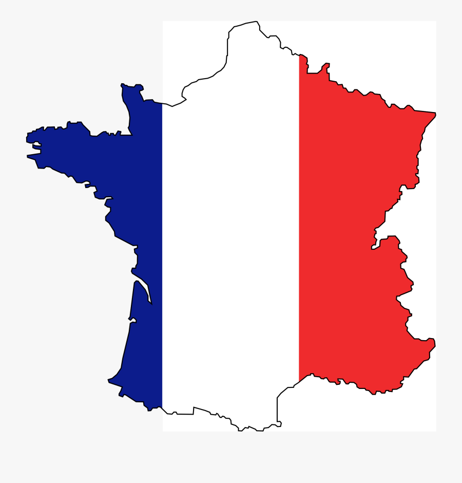 France Flag Map Transparent, Transparent Clipart