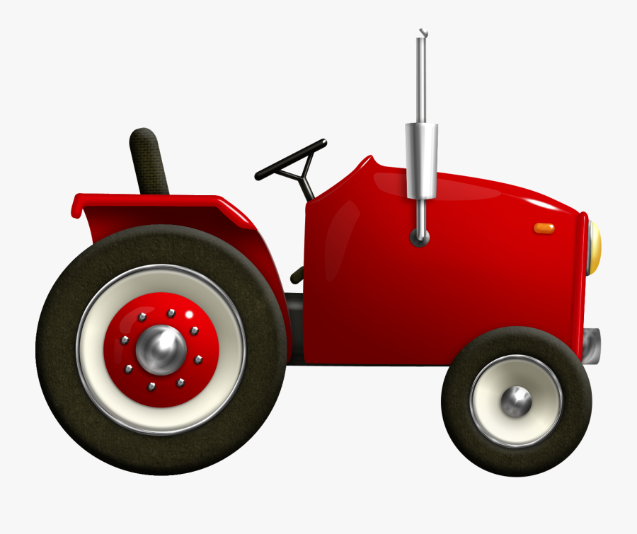 Tractor Red Transparent Background Png File, Transparent Clipart