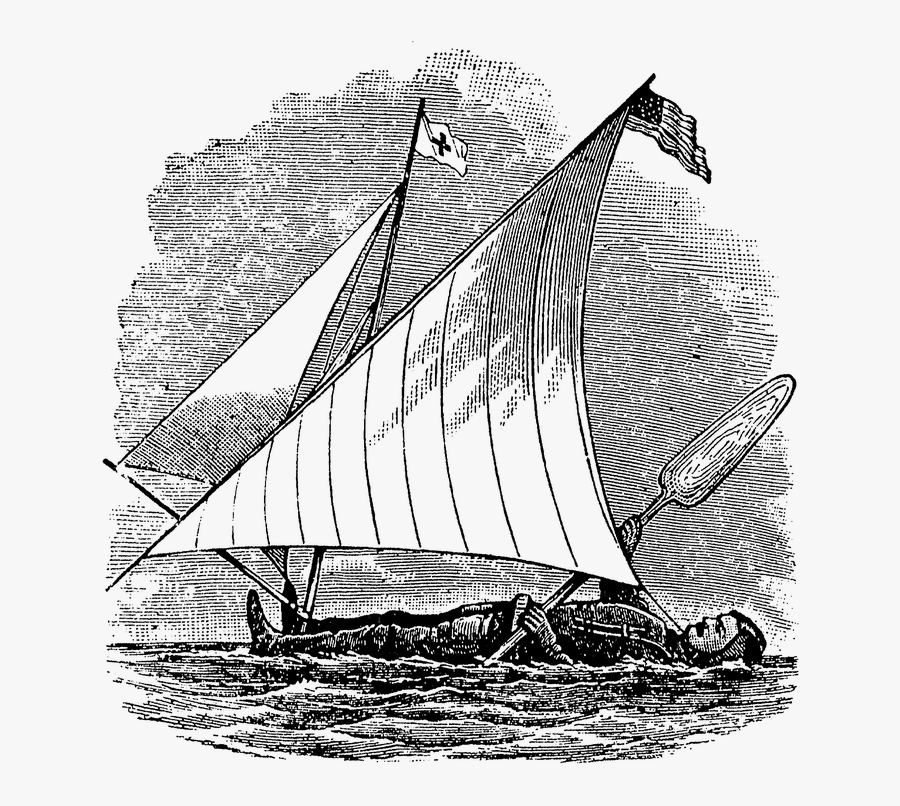 Transparent Sailboat Clipart Black And White - Sail, Transparent Clipart