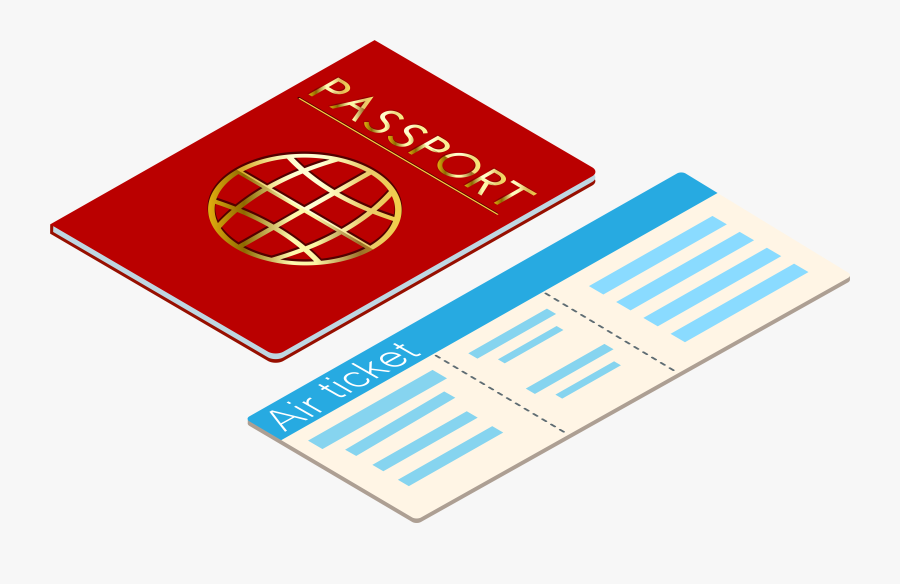 Graphic Library And Ticket Transparent Clip Art Gallery - Red Passport Clip Art, Transparent Clipart