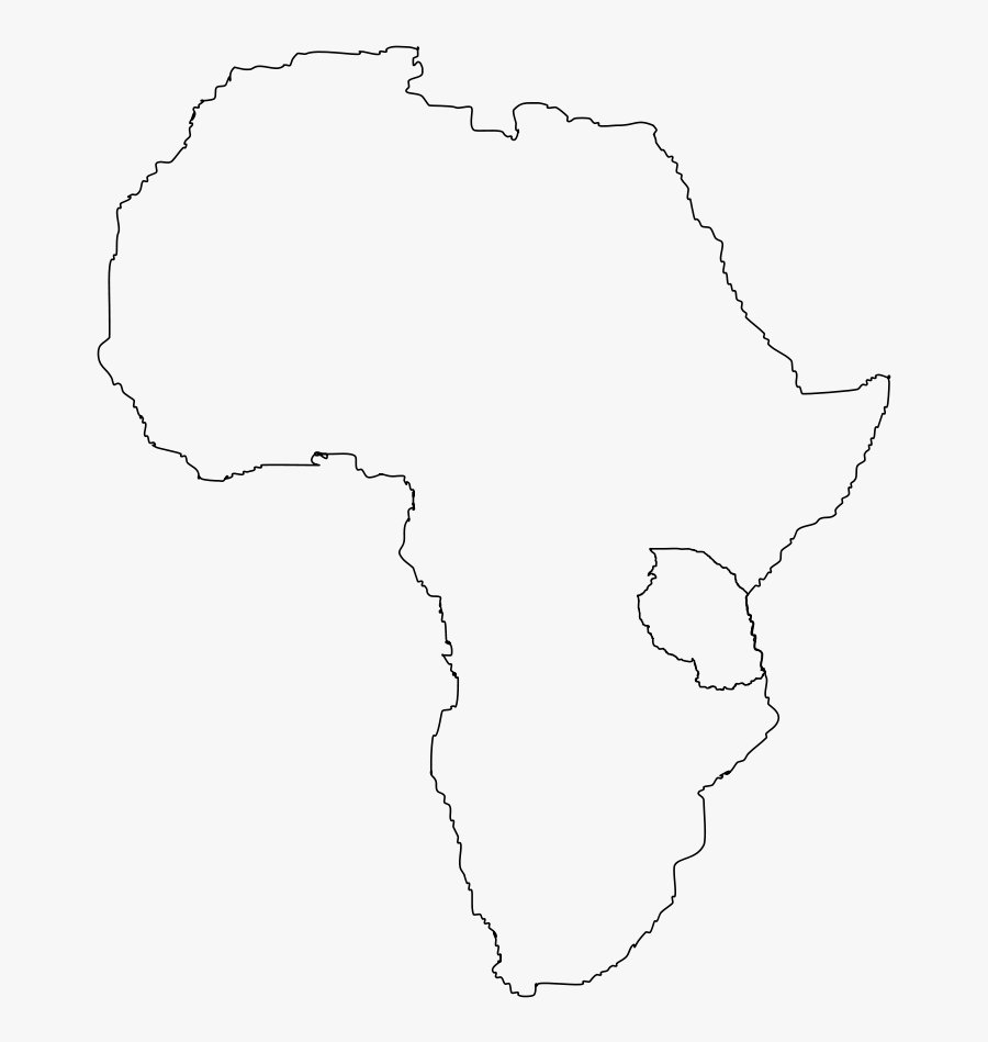 Africa Map Free Clipart - Line Art, Transparent Clipart