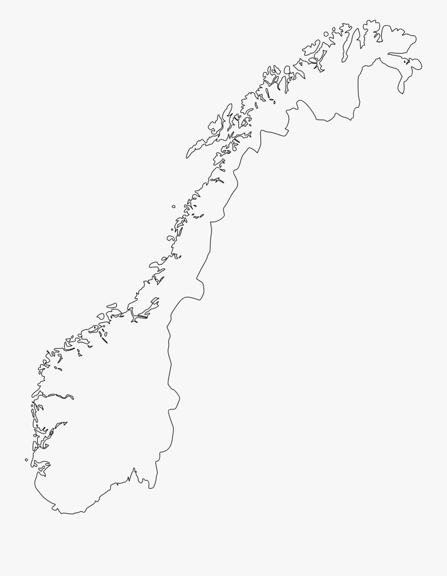 This Free Icons Png Design Of Map Of Norway - Norway Map Clipart, Transparent Clipart