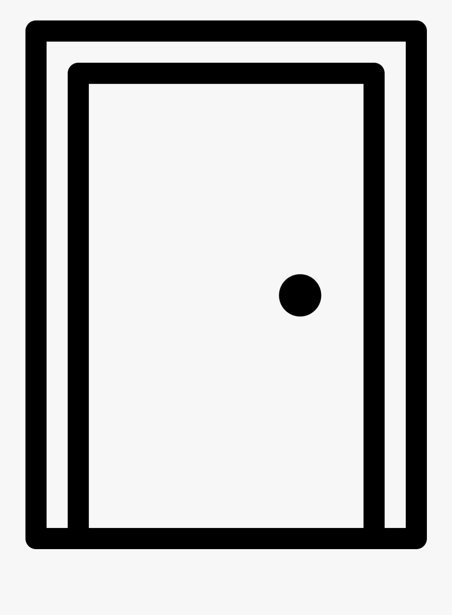 Door Clipart Rectangle Shape - Rectangle Shaped Door Black And White, Transparent Clipart