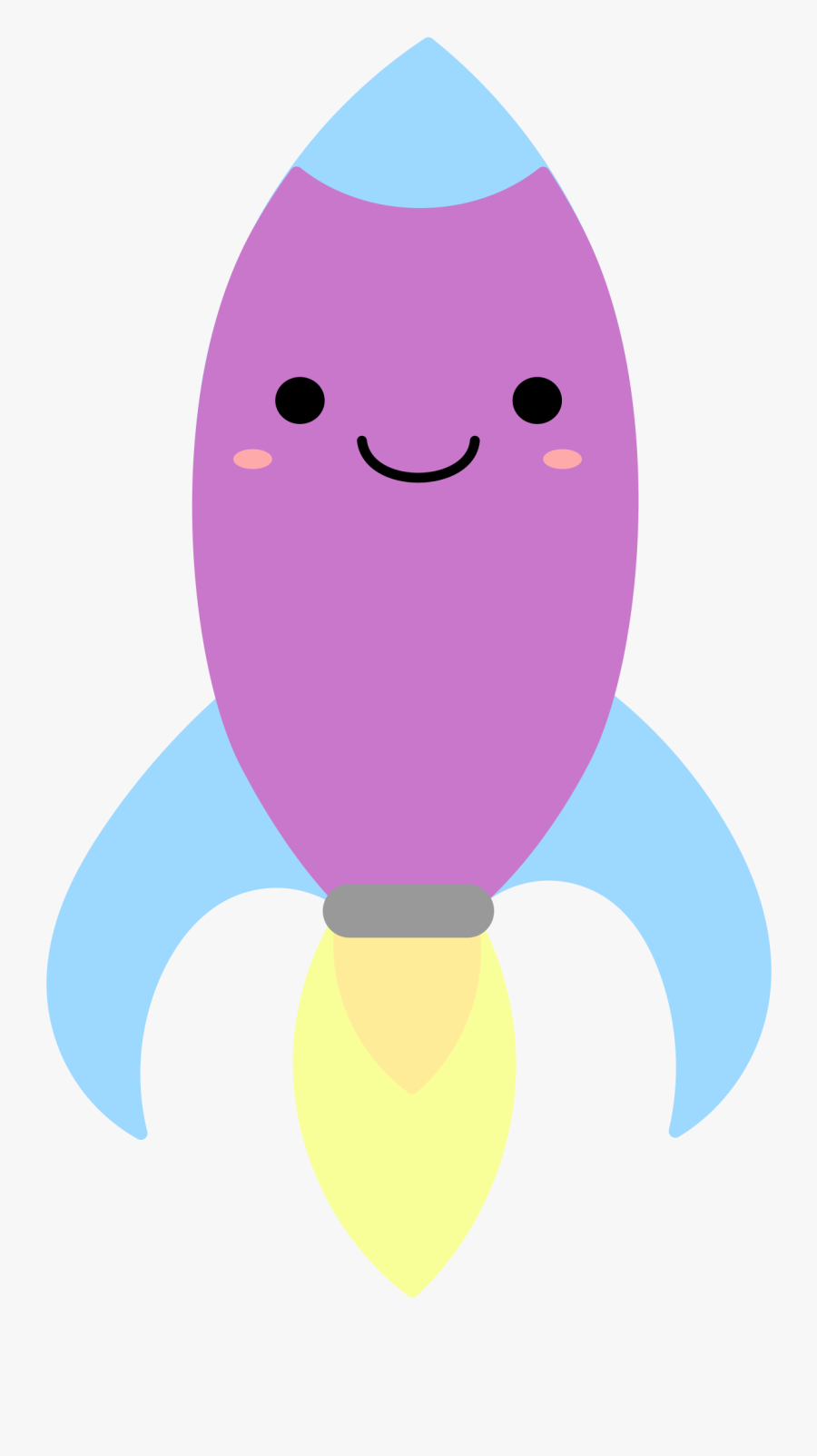 Clipart - Pastel Rocket Ship Png, Transparent Clipart