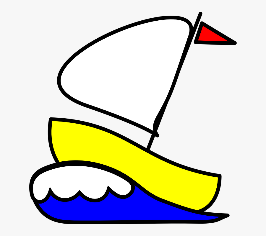 Number 4 Sailboat Svg Clip Arts - Number 4 As A Sailboat, Transparent Clipart