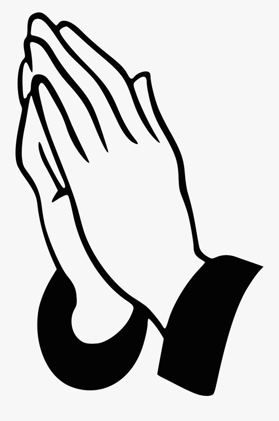 Praying Hands - Clip Art Prayer Hand, Transparent Clipart