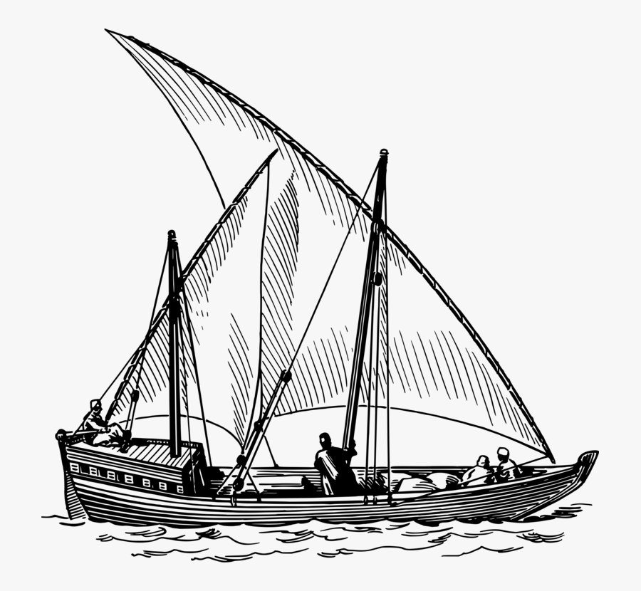 Monochrome - Sail Clip Art, Transparent Clipart