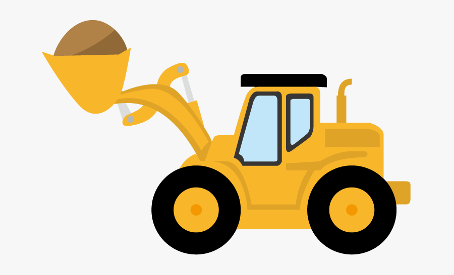 Tractor - Digger Truck Clip Art, Transparent Clipart