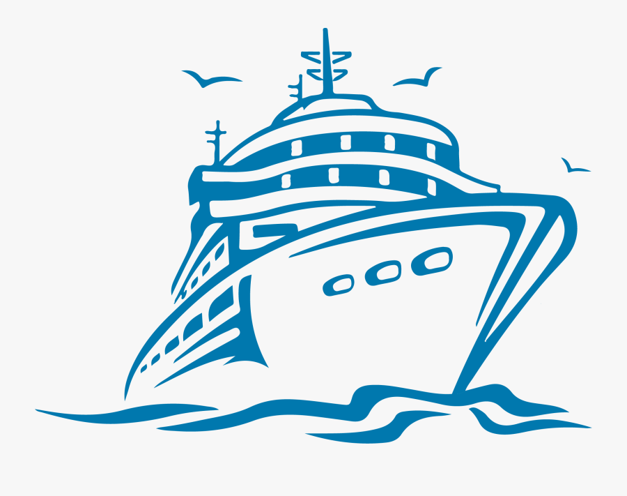 Sailboat Awful Cruise Clip - Cruise Ship Clipart Black And White, Transparent Clipart