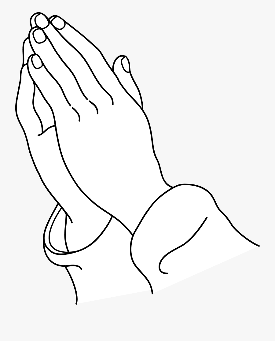 Praying Hands Praying Hand Child Prayer Hands Clip - White Praying Hand Png, Transparent Clipart