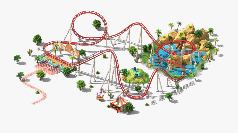Transparent Amusement Park Clipart - Roller Coaster Png Transparent, Transparent Clipart