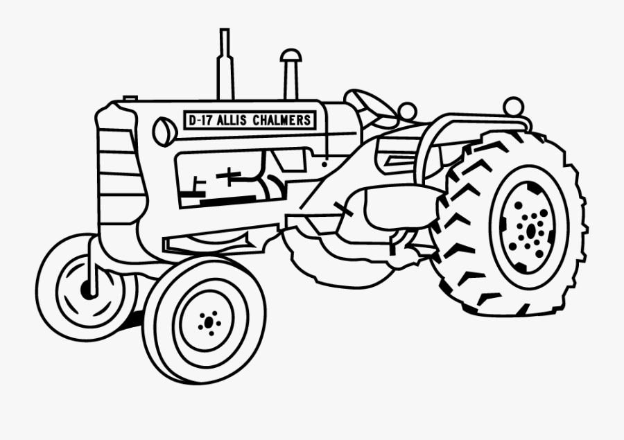 Tractor102 - Allis Chalmers Tractor Drawing, Transparent Clipart