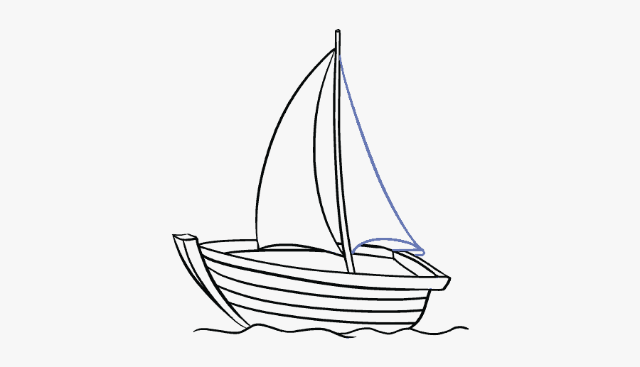 Clip Art How To Draw A - Boat Drawing, Transparent Clipart