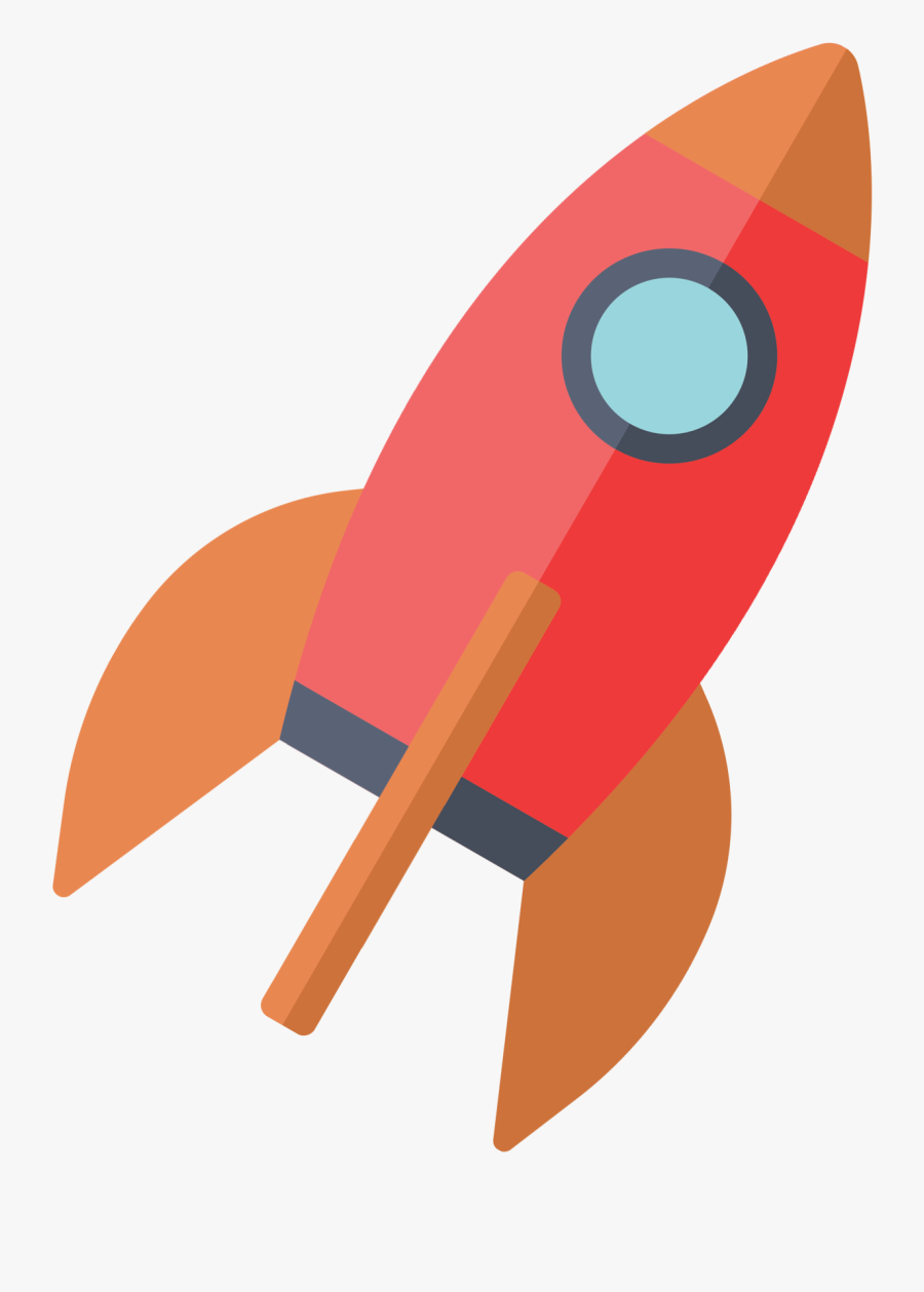 Rocket Clipart Transparent Png , Png Download , Png - Flat Design Rocket Png, Transparent Clipart