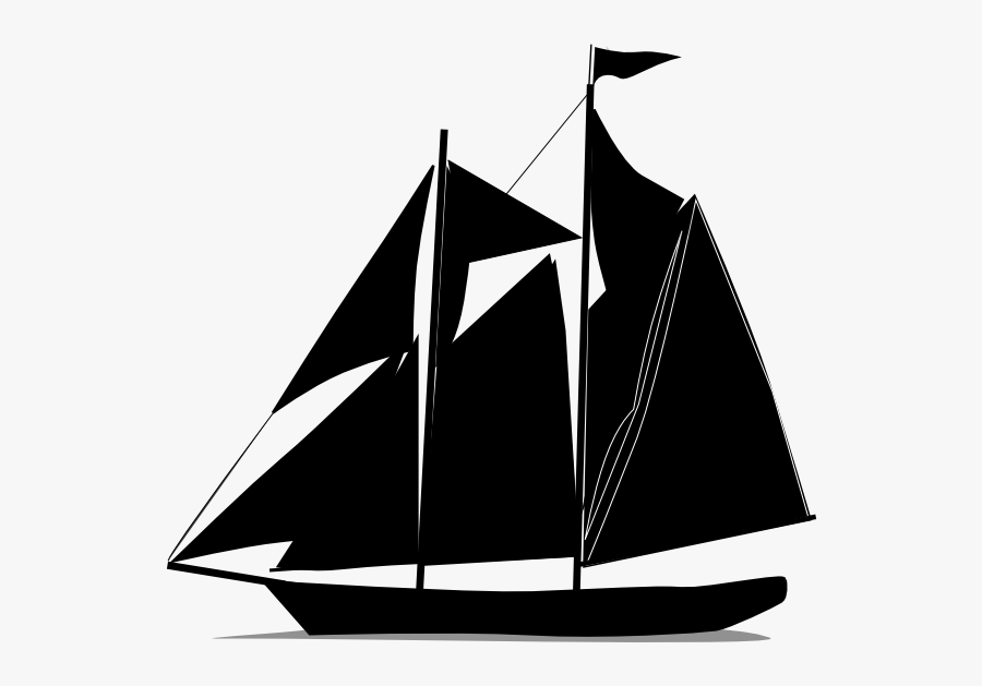 Sailboat Black And White Black Sail Boat Clip Art At - Mer Bateau À Voile, Transparent Clipart