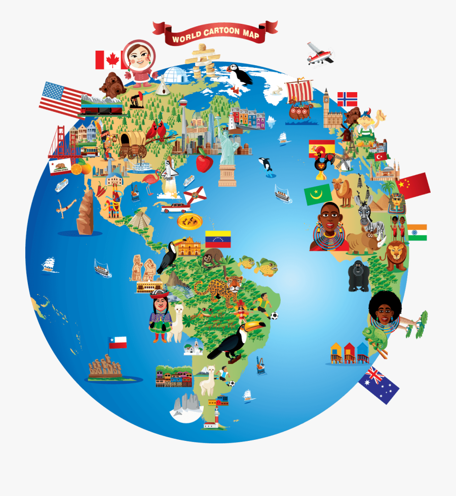 Map Of The World Clipart, Transparent Clipart