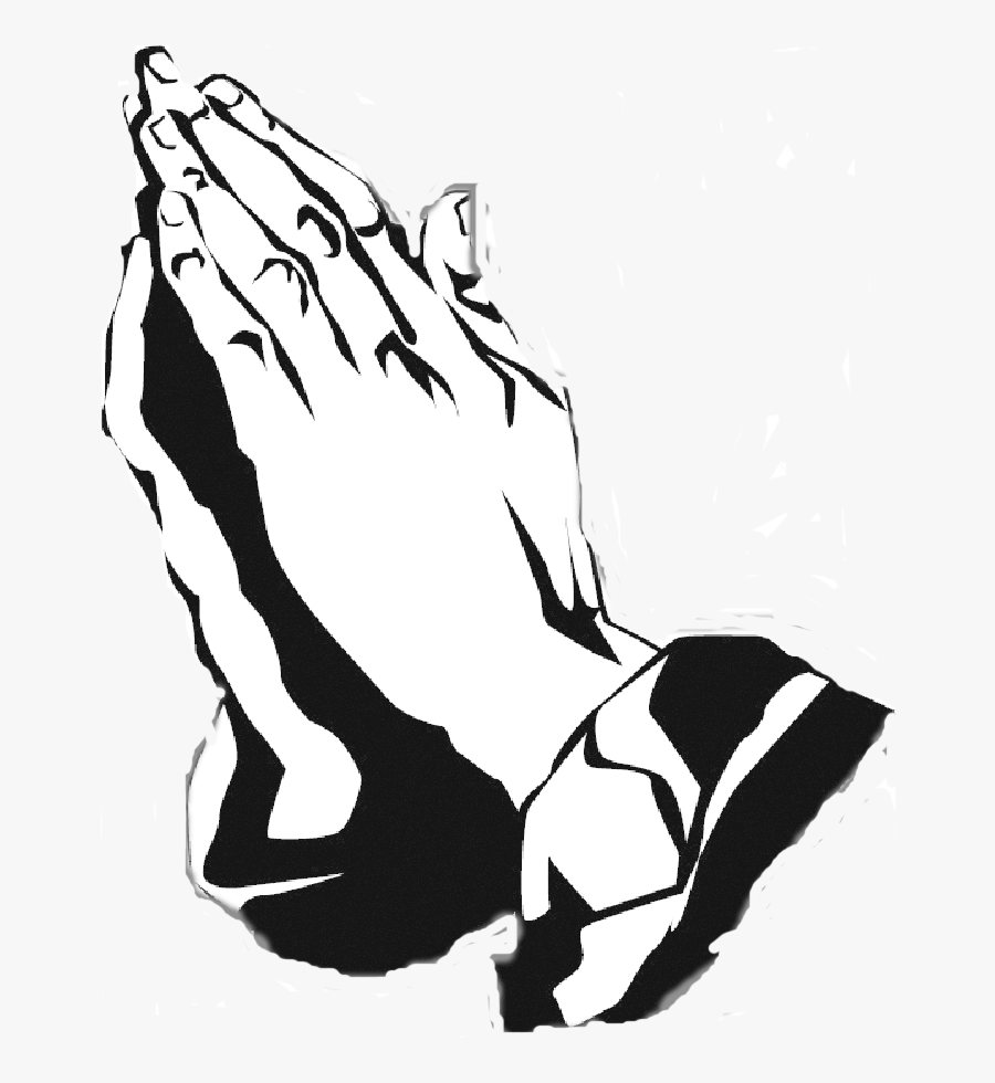 Black And White Praying Hands Free Download Clip Art - Transparent Praying Hands Png, Transparent Clipart