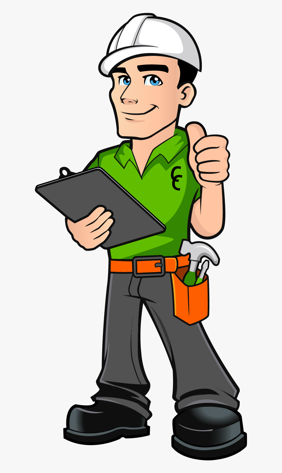 Construction Clipart General Contractor - Contractor Cartoon, Transparent Clipart