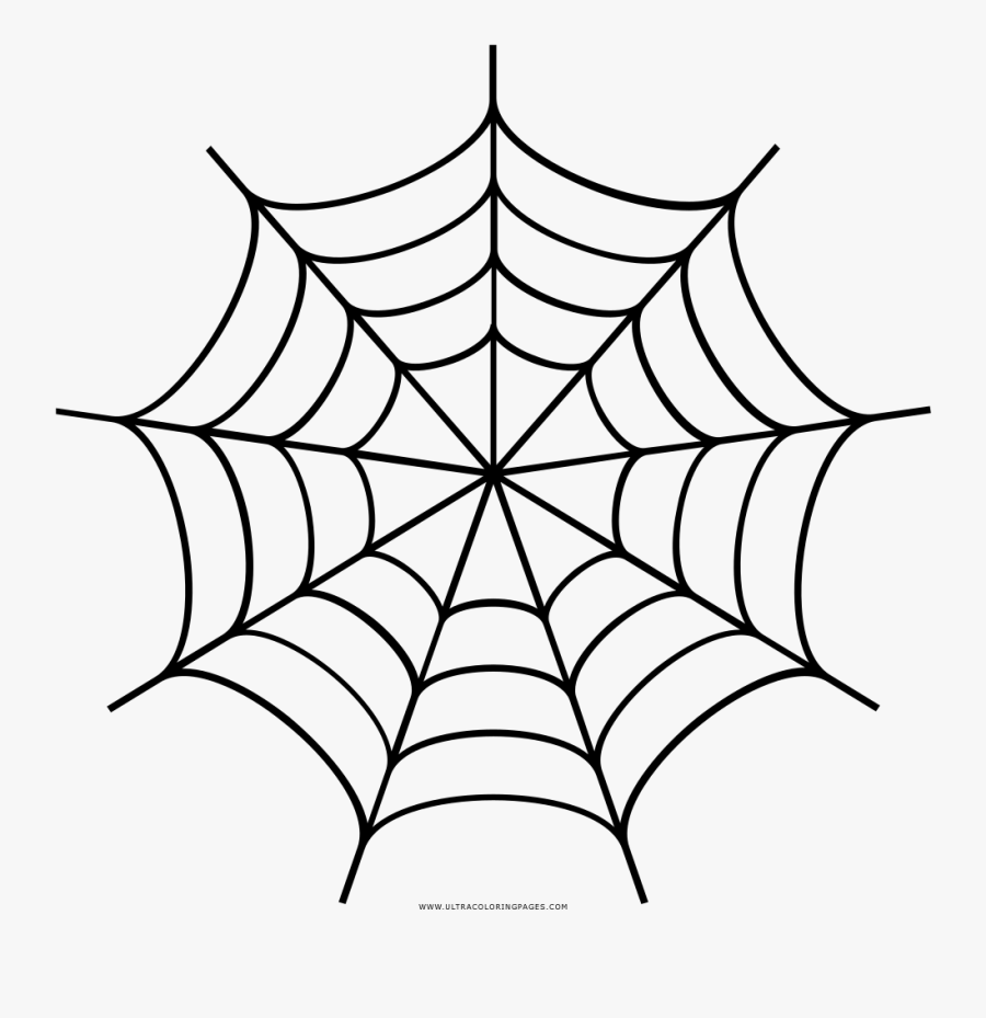 Spider Web Drawing Transprent - Spider Web Clipart Black And White, Transparent Clipart