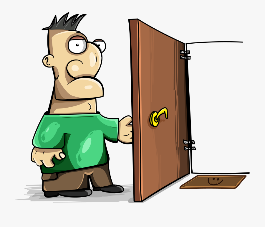 Door, Welcome To, Entrance, Sorrow, Outdoor, Open - Sad Man Opens Door, Transparent Clipart