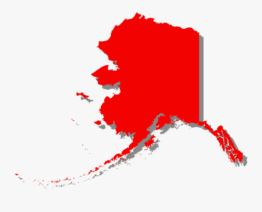 Hd Alaska Map , Free Unlimited Download - Alaska Map Red, Transparent Clipart
